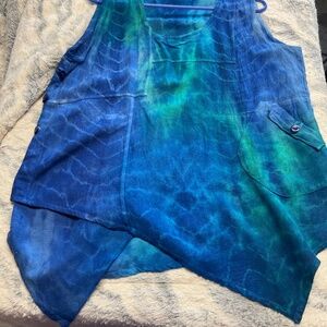 Womens blouse top  rayon Linen